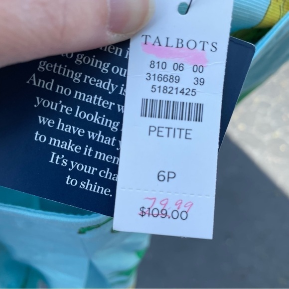 Talbots Pineapple Print Pleated Full Skirt 6P - Picture 7 of 9